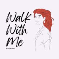 Walk With Me V Neck Tee Design