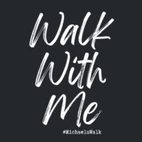 Walk With Me Hooded Jumper White Text Design