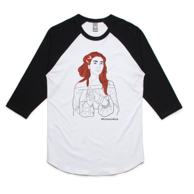 Clasped No Words Raglan Tee Thumbnail