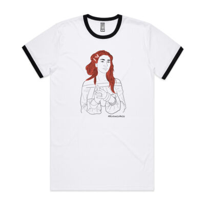 Clasped No Words Ringer Tee Thumbnail