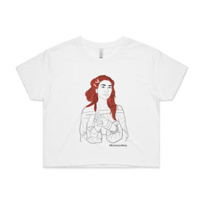 Clasped No Words Crop Tee Thumbnail